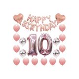 Çıtıpıtıstore Lüks 10 Yaş Happy Bırthday Balon Set
