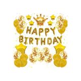 Çıtıpıtıstore Lüks Happy Bırthday Doğum Günü Balon Set, GOLD