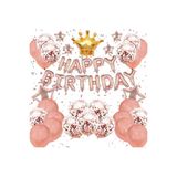 Çıtıpıtıstore Lüks Happy Bırthday Doğum Günü Balon Set, ROSE