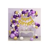 Çıtıpıtıstore Lüks Mor Lila Doğum Günü Balon Seti, 5649845665465