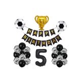 ÇITIPITISTORE Siyah beyaz top folyo kupa folyo futbol temalı daoğum günü yaş balon set