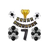 ÇITIPITISTORE Siyah beyaz top folyo kupa folyo futbol temalı doğum günü yaş balon set