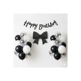 ÇITIPITISTORE Siyah fiyonk doğum günü konsepti parti balon set