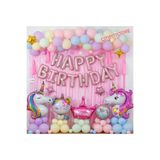 Çıtıpıtıstore Unicorn Doğum Günü Balon Seti, PEMBE