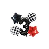 Çitipitistore Yarış Temalı Doğum Günü Folyo Balon Takımı 1 Yaş, 3