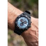 Citizen Erkek Kronograf Kol Saati | 42MM, Silikon Kordonlu, Eco Drive (Güneş Enerjili) - Siyah
