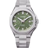 Citizen Gts Mechanical Ctz Series 8 Nb6080-51W Yeşil Gümüş Çelik Erkek Kol Saati