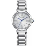 Citizen Lds Elegance Em1070-83a Beyaz Gümüş Çelik Kadın Kol Saati