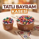 ÇITLAT ÇEREZ SHOP Ender Çikolata Çikolatin Bayram Çikolatası Renkli Dökme Madlen Hediyelik Kraft Kase Seti 750 gr