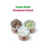ÇITLAT ÇEREZ SHOP Freeze Dried Dondurma Paketi 3'lü Çikolatalı Antep Fıstıklı Sade Kurutulmuş Çıtır Dondurma Seti