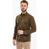 Citra Kaşe Oduncu Dokulu Uzun Kollu Erkek Gömlek - Haki - 2XL