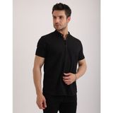Citra Likralı Dabıl Kumaş Esnek Yapılı Kısa Kollu Erkek Gömlek - Siyah - 2XL