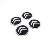Citroen Alüminyum Yapıştırma Jant Göbeği Siyah 4'lü 60mm