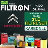 Citroen Berlingo 1.9 Dizel Filtron Filtre Bakım Seti 2002-2008