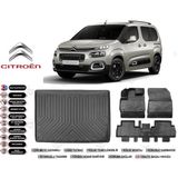 Citroen Berlingo 2021 Model Seperatörlü Bagaj Havuzu Araca Özel Siyah Extra Havuzlu Paspas Takımı