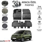Citroen Berlingo 2024 Model Tam Uyumlu Kokusuz 3D Havuzlu Paspas - Siyah