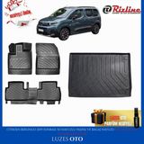 Citroen Berlingo 3D Havuzlu Paspas (2+1 Arka Koltuk) ve Bagaj Havuzu Bagaj Demirli 2024 Model Uyumlu - Siyah