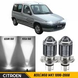 Citroen Berlingo Mk1 1996-2008 Uyumlu Mercekli Far Ampulü Led Xenon Beyaz Renk Far Şimşek Etkili Csp Led Lamba Uzun Kısa 2 Adet Takım