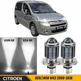 Citroen Berlingo Mk2 2009-2018 Uyumlu Mercekli Far Ampulü Led Xenon Beyaz Renk Far Şimşek Etkili Csp Led Lamba Uzun Kısa 2 Adet Takım
