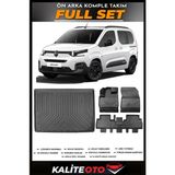 Citroen Berlingo Seperatörlü Bagaj Havuzu+4.5d Havuzlu Paspas Seti 2022 Model - Siyah
