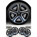 Citroen C Elysee 16'' Inç Jant Kapağı 4 Adet Çift Renk 313