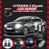 Citroen C-elysee 2010-2023 Kısa Far Uyumlu Şimşek Etkili Led Xenon Pro Series H7