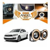 Citroen C Elysee Uyumlu, Universal Mercekli Led Angel Sis Farı, 76mm Turuncu Renk