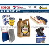 Citroen C3 1.6 Hdi Filtre Bakım Seti + Motor Yağı (2005-2009) - Beyaz