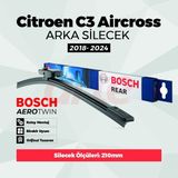 Citroen C3 Aircross (2018 – Ağu. 2022) Uyumlu | Bosch Rear Serisi Arka Silecek | %100 Orijinal
