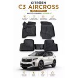 Citroen C3 Aircross Hybrid 2025 Sonrası Uyumlu 3D Havuzlu Tpe Kauçuk Oto Paspas Araca Özel Klipsli Kaymaz