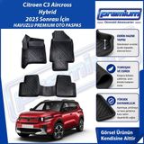 Citroen C3 Aircross Hybrit Paspas Araca Özel Hybrid Paspas 2025 Sonrası Derin Havuzlu Premium Oto Paspas - Siyah