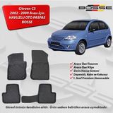 Citroen C3 Paspas 3D Havuzlu 2002 2009 BOSSE 3D Havuzlu Oto Paspas - Siyah