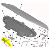 Citroen C3 Picasso Kaput Kilidi (2007-2014) 7934E0 Bcı302014 1.4 Vtı, 1.6 Hdı
