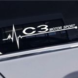 Citroen C3 Yan Cam Sticker Oto Kapı Çıkartma 20cmx7cm