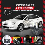 Citroen C4 2012-2017 Uzun Far Uyumlu Şimşek Etkili Led Xenon Premium Series H7