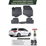 Citroen C4 2013 Model Aracınıza Özel Üretim Esnek Kauçuk Paspas Takımı + Hediyeli - Siyah