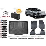 Citroen C4 2020 Model Bagaj Havuzu+4d Araca Özel Havuzlu Paspas Takımıı Rice - Siyah