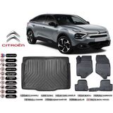 Citroen C4 2023 Model Bagaj Havuzu Araca Özel Siyah Extra Havuzlu Paspas Takımı