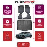 Citroen C4 2025 Model Bagaj Havuzu+4d Araca Özel Havuzlu Paspas Takımıı Prqx - Siyah
