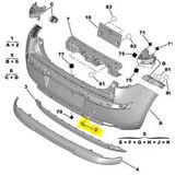 Citroen C4 Arka Tampon Çeki Kapak (2004-2011) 1.6, 1.4, 1.6 Hdı 7414Jz