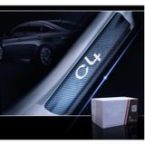 Citroen C4 Carbon Fiber Kapı Eşiği Yazısı Sticker Boya Koruma