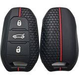Citroen C4 ile Uyumlu Silikon Anahtar Kabı Kırmızı Anahtar Kılıfı
