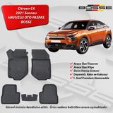 Citroen C4 Paspas Araca Özel 2021 2025 BOSSE 3D Havuzlu Oto Paspas - Siyah