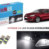 CITROEN C4 Plaka Aydınlatma Ampul Seti FEMEX Parlak Beyaz