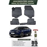 Citroen C4 x 2026 Model Aracınıza Özel Üretim Esnek Kauçuk Paspas Takımı + Hediyeli - Siyah