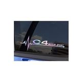 Citroen C4 Yan Cam Sticker Oto Kapı 20 Cm X 7 Cm Holo-Chroma