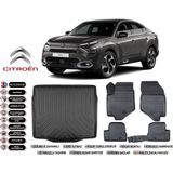 Citroen C4X 2023 Model Bagaj Havuzu Araca Özel Siyah Extra Havuzlu Paspas Takımı