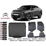 Citroen C4X Elektrikli 2025 Model Bagaj Havuzu Araca Özel Siyah Havuzlu Paspas Takımı Sett
