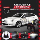 Citroen C5 2008-2015 Kısa Far Uyumlu Şimşek Etkili LED Xenon Light Series H7 - Beyaz