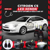 Citroen C5 2008-2015 Kısa Far Uyumlu Şimşek Etkili Led Xenon Light Series H7